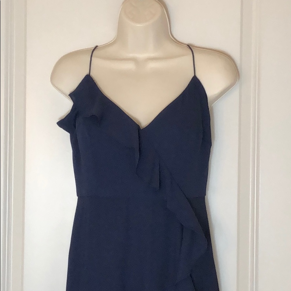Wtoo Navy Ruffle Gown NWT - Picture 3 of 7